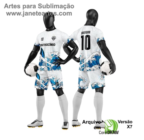 Arte Vetor Camisa e Short de Time de Futebol Amador