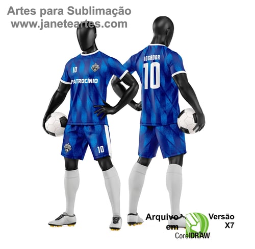 Arte Vetor Camisa e Short de Time de Futebol Amador