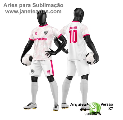 Arte Vetor Camisa e Short de Time de Futebol Amador