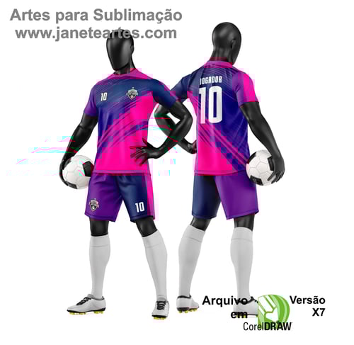 Arte Vetor Camisa e Short de Time de Futebol Amador