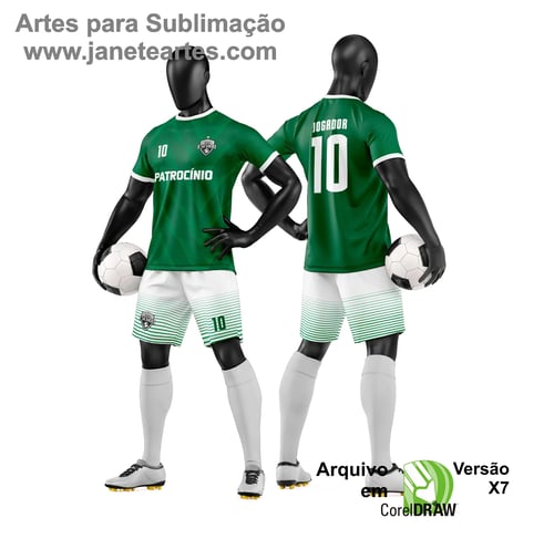 Arte Vetor Camisa e Short de Time de Futebol Amador