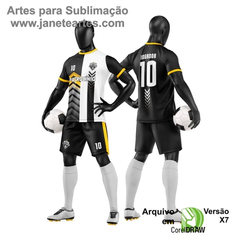 Arte Vetor Camisa e Short de Time de Futebol Amador