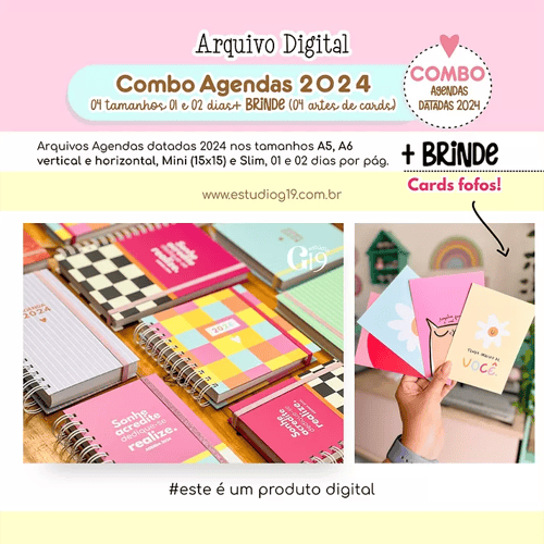 Arquivos Encadernação Capas Miolos Agendas Calendários 2024 #0024