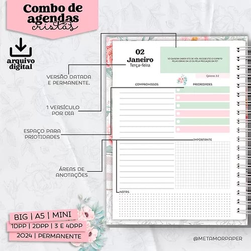 Arquivos Encadernação Capas Miolos Agendas Calendários 2024 #0025