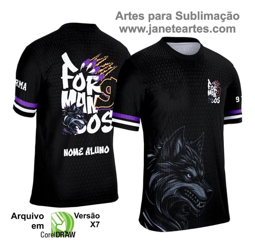 Arte Vetor Camisa Formandos Nono Ano Lobo