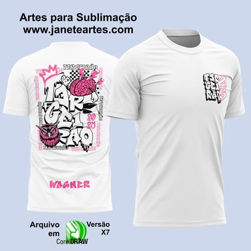 Arte Vetor Camisa Terceirão Coruja