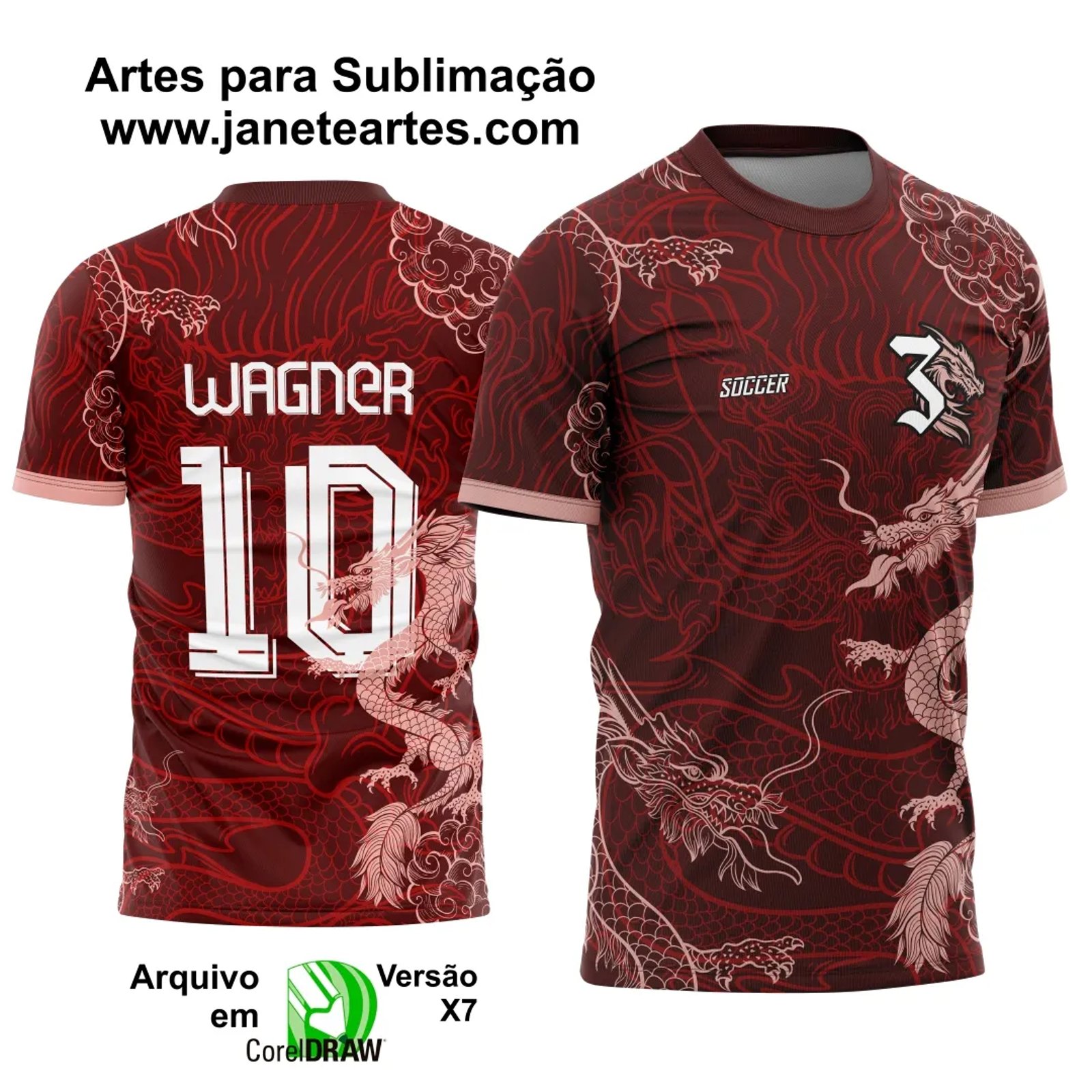 Arte Estampa Camisa Interclasse Dragão