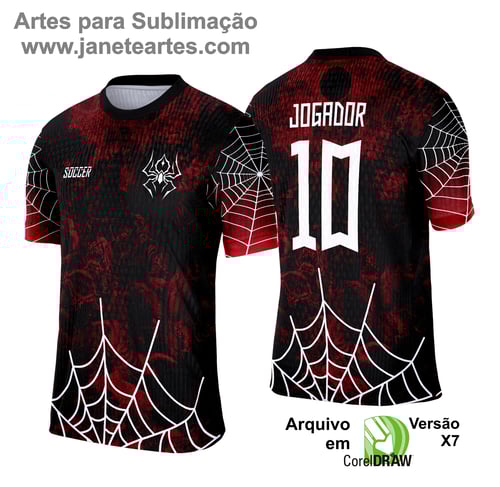 Arte Template Camisa de Interclasse Aranha