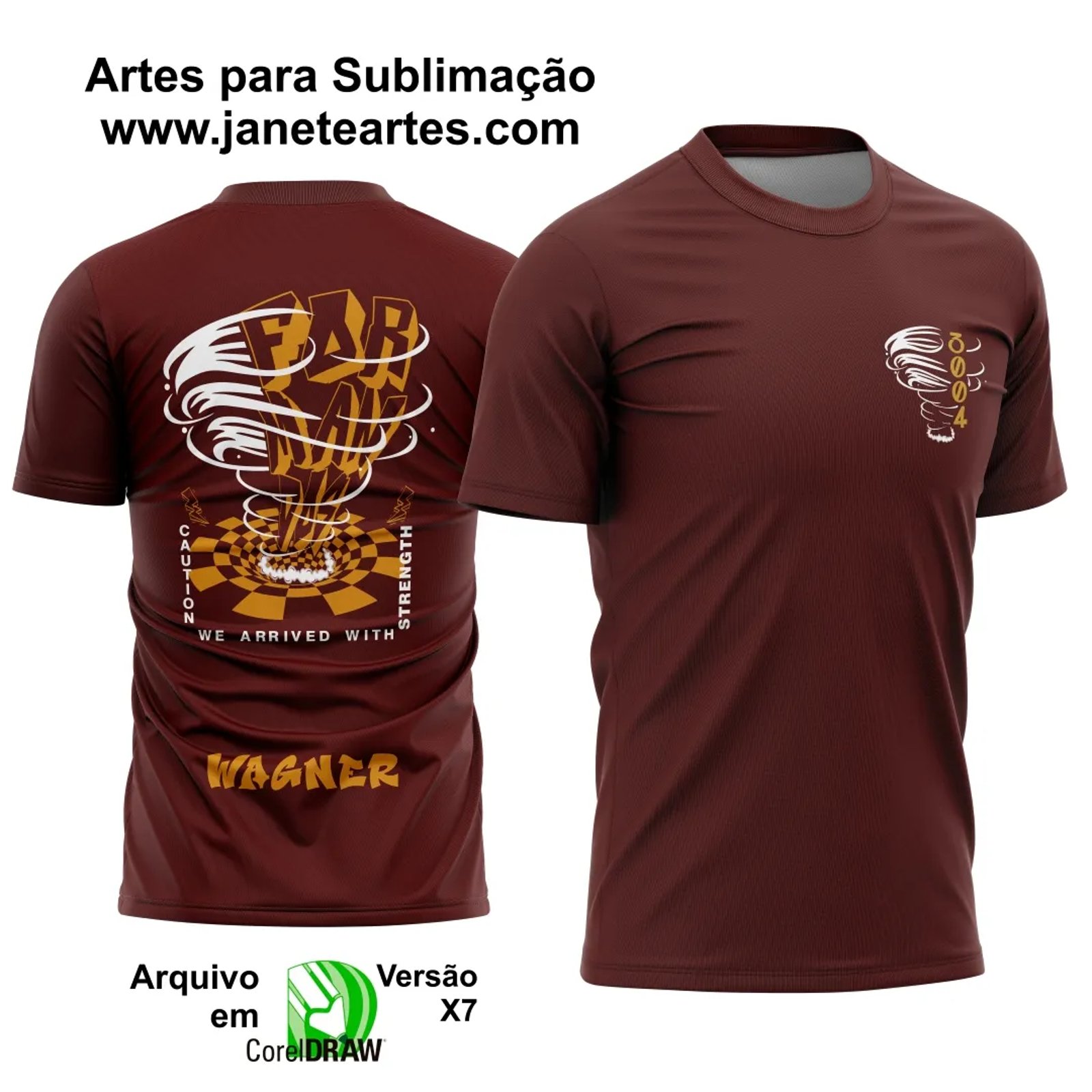 Arte Vetor Camisa Formandos Nono Ano Furacão