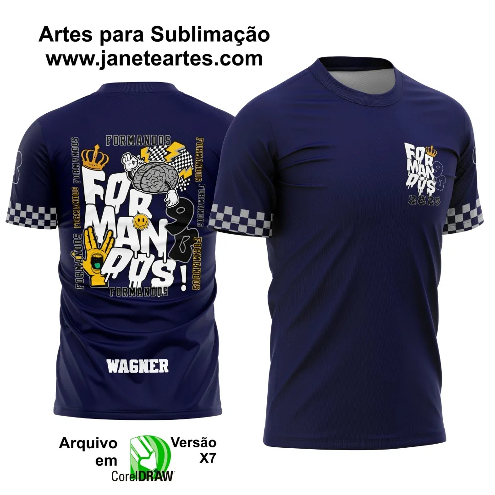 Arte Vetor Camisa Formandos Nono Ano Coroa