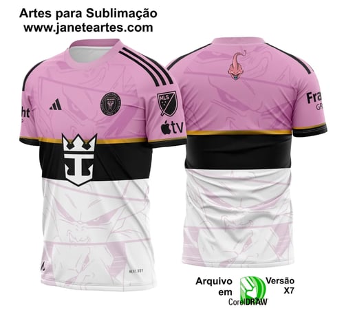 Arte Vetor Camisa Inter Miami Conceito Majin Boo madinbu dragon ball z