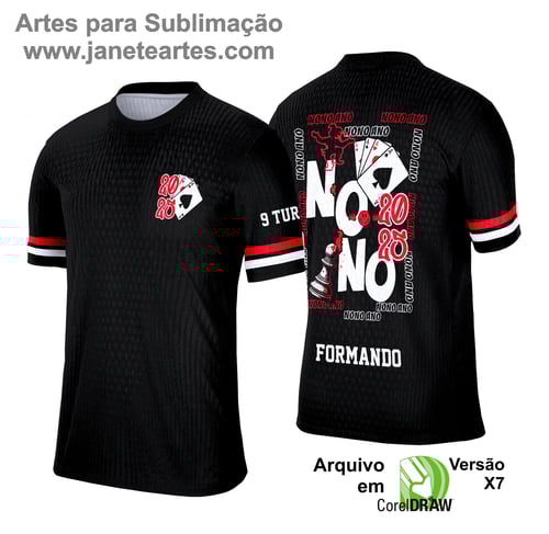 Arte Vetor Camisa Formandos Nono Ano Xadrez