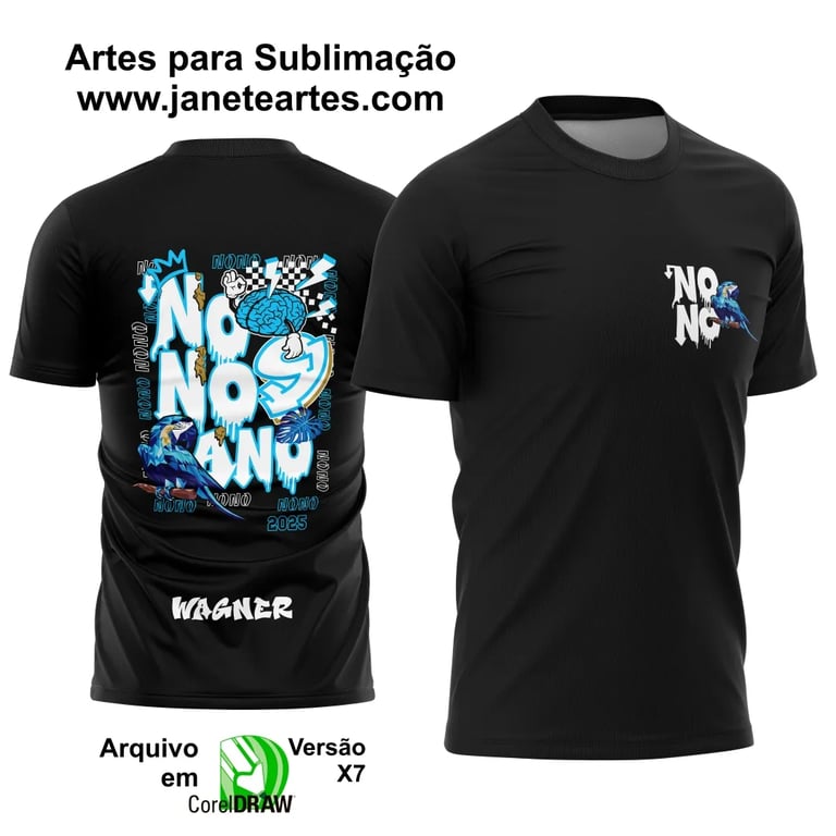 Arte Vetor Camisa Formandos Nono Ano Arara Azul