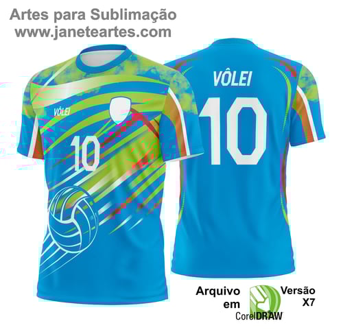 Arte Vetor Camisa de Vôlei - Estampa Camisa de Vôlei
