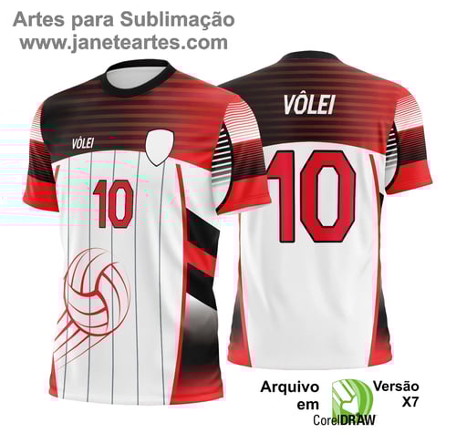Arte Vetor Camisa de Vôlei - Estampa Camisa de Vôlei