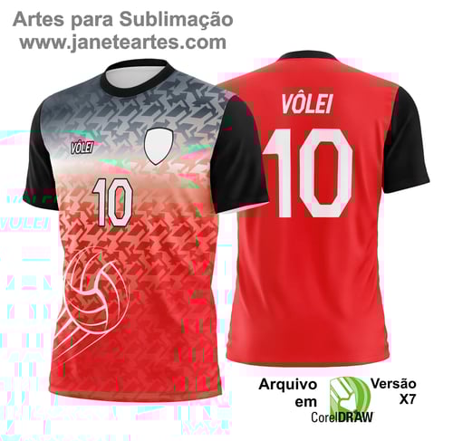 Arte Vetor Camisa de Vôlei - Estampa Camisa de Vôlei