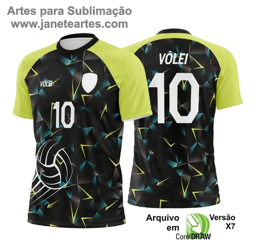 Arte Vetor Camisa de Vôlei - Estampa Camisa de Vôlei
