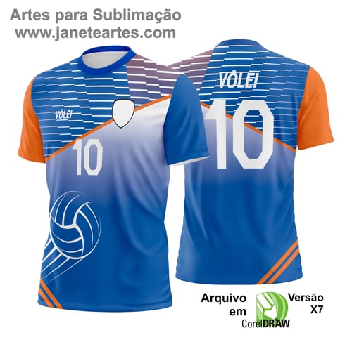 Arte Vetor Camisa de Vôlei - Estampa Camisa de Vôlei