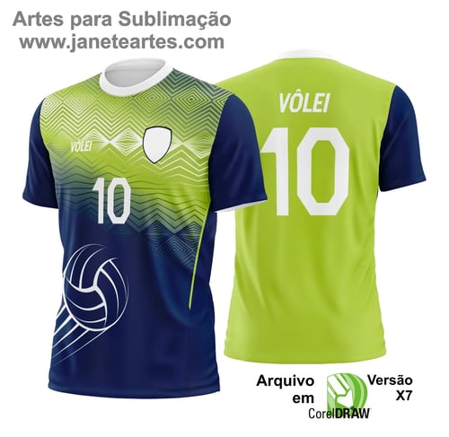 Arte Vetor Camisa de Vôlei - Estampa Camisa de Vôlei
