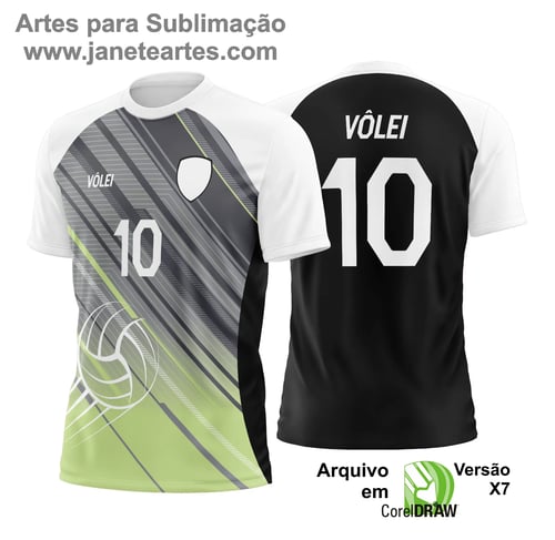 Arte Vetor Camisa de Vôlei - Estampa Camisa de Vôlei