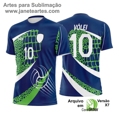 Arte Vetor Camisa de Vôlei - Estampa Camisa de Vôlei