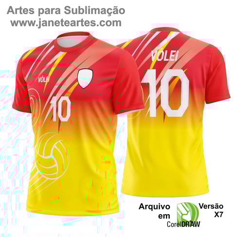 Arte Vetor Camisa de Vôlei - Estampa Camisa de Vôlei