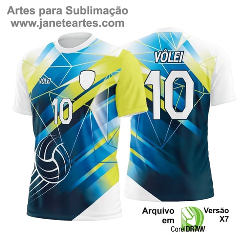Arte Vetor Camisa de Vôlei - Estampa Camisa de Vôlei