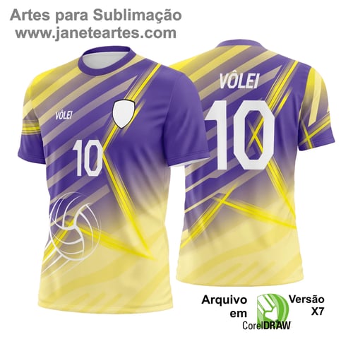 Arte Vetor Camisa de Vôlei - Estampa Camisa de Vôlei