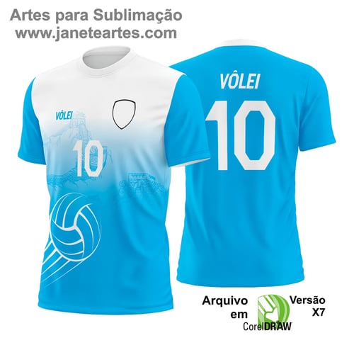 Arte Vetor Camisa de Vôlei - Estampa Camisa de Vôlei