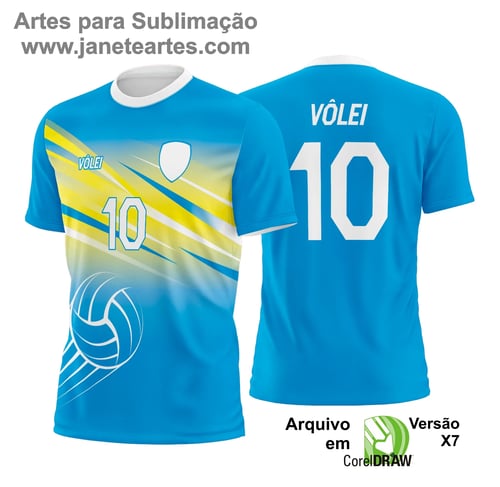 Arte Vetor Camisa de Vôlei - Estampa Camisa de Vôlei