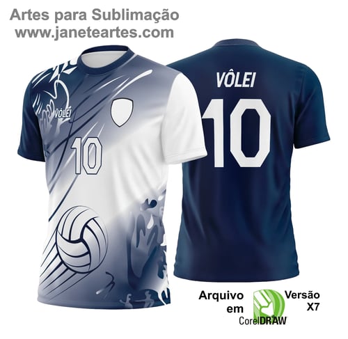 Arte Vetor Camisa de Vôlei - Estampa Camisa de Vôlei