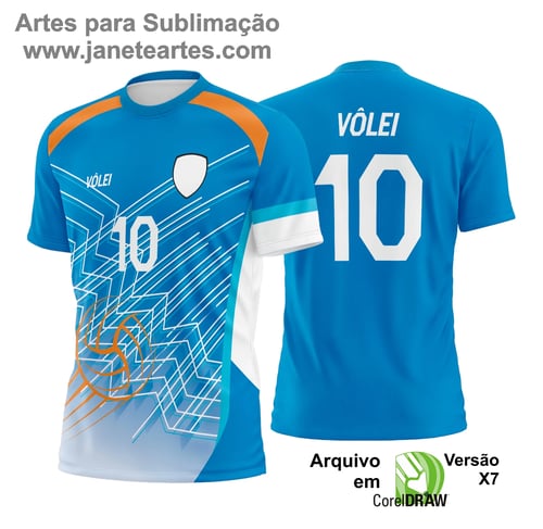 Arte Vetor Camisa de Vôlei - Estampa Camisa de Vôlei