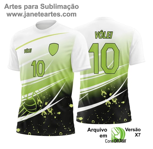 Arte Vetor Camisa de Vôlei - Estampa Camisa de Vôlei
