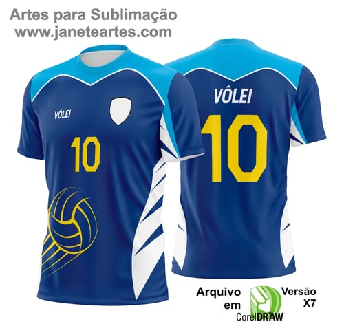 Arte Vetor Camisa de Vôlei - Estampa Camisa de Vôlei