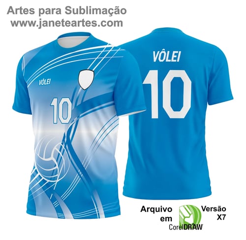 Arte Vetor Camisa de Vôlei - Estampa Camisa de Vôlei