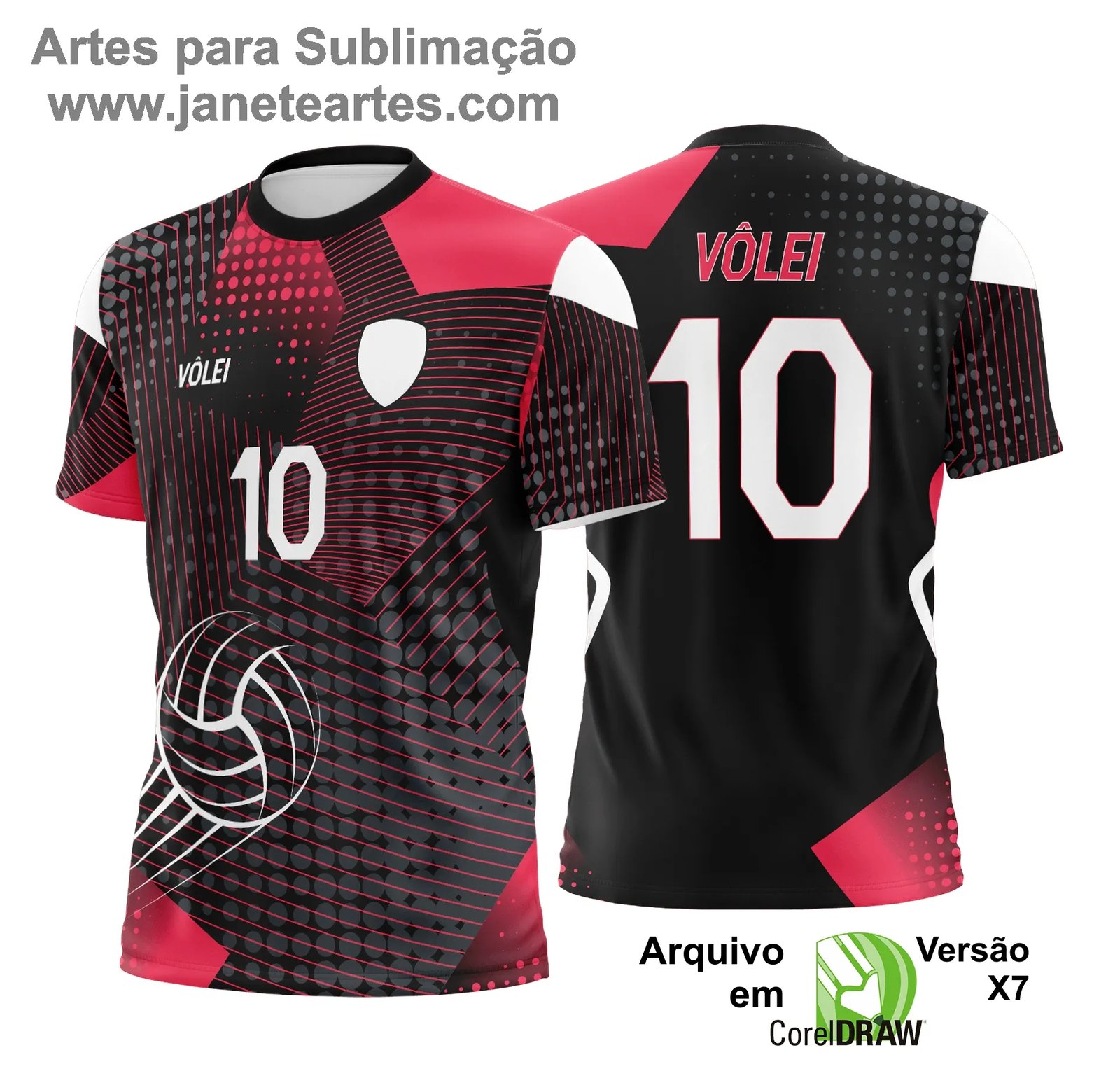 Arte Vetor Camisa de Vôlei - Estampa Camisa de Vôlei