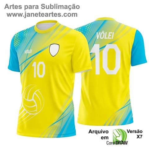 Arte Vetor Camisa de Vôlei - Estampa Camisa de Vôlei
