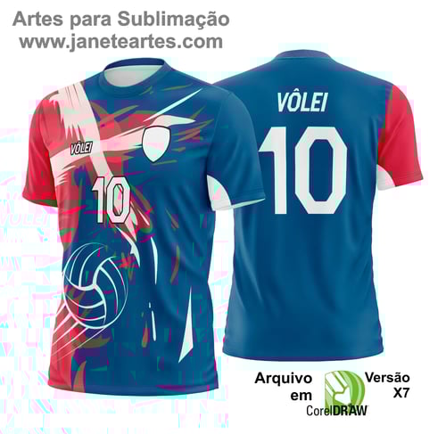 Arte Vetor Camisa de Vôlei - Estampa Camisa de Vôlei