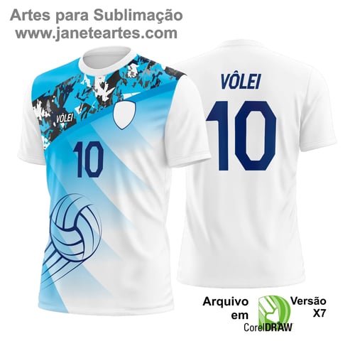 Arte Vetor Camisa de Vôlei - Estampa Camisa de Vôlei