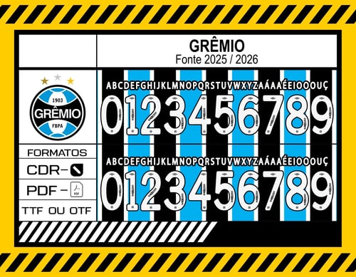 Fonte Grêmio Umbro 2025 - 2026 - CDR - PDF - TTF