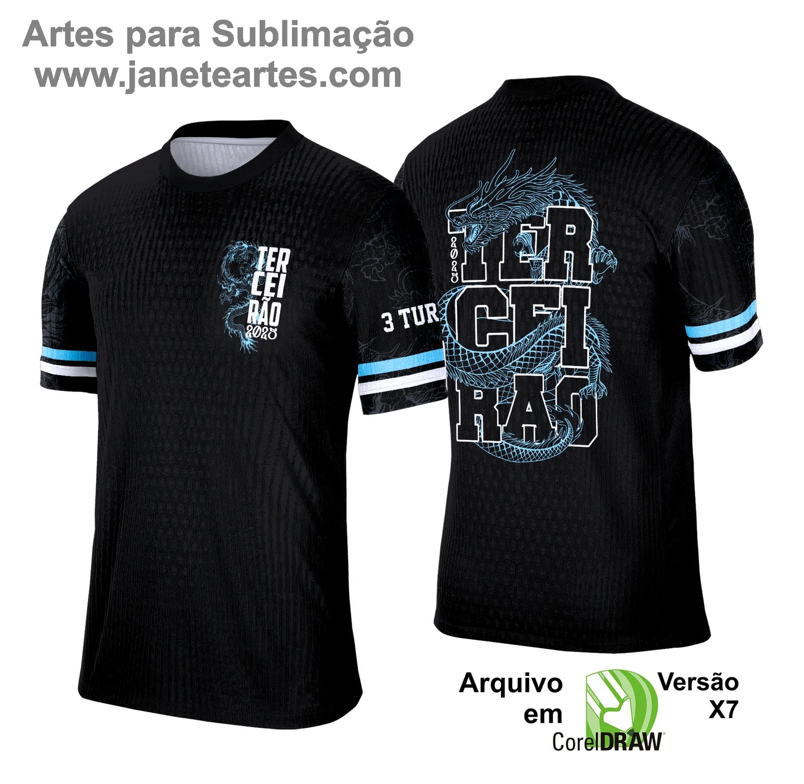 Camisa de Terceirão Personalizada, Camisa Exclusiva Terceirão, Uniforme Escolar Terceirão, Camiseta Criativa Terceirão 2025 - Janete Artes