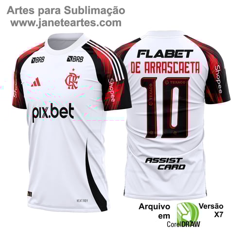 Arte Vetor Camisa do Flamengo Reserva 2025 - 2026