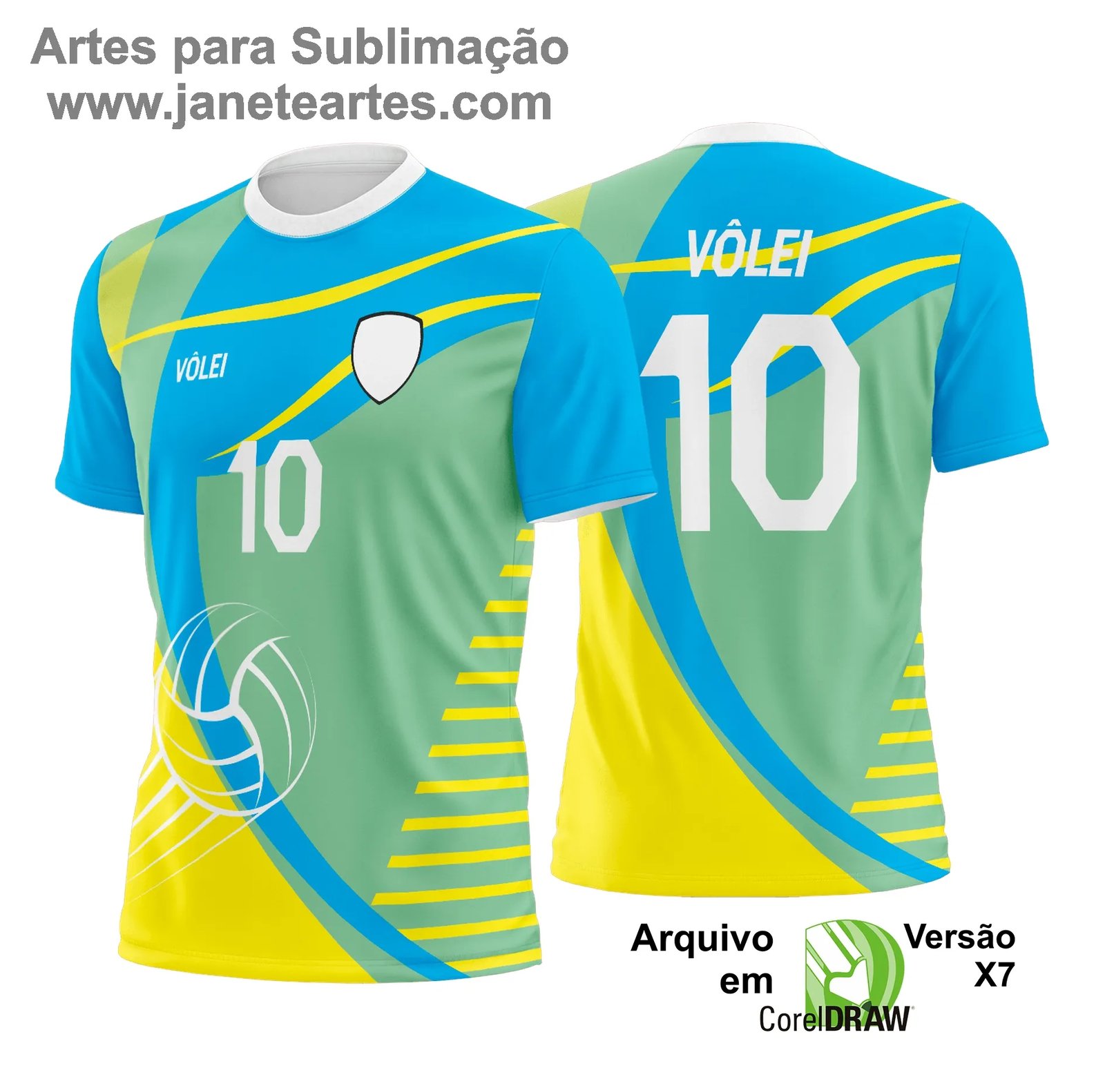 Arte Vetor Camisa de Vôlei - Estampa Camisa de Vôlei