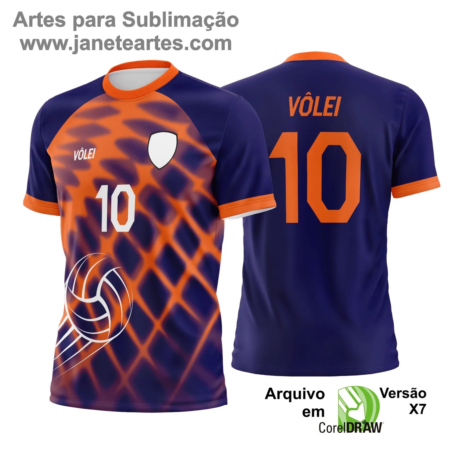 Arte Vetor Camisa de Vôlei - Estampa Camisa de Vôlei