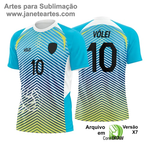Arte Vetor Camisa de Vôlei - Estampa Camisa de Vôlei