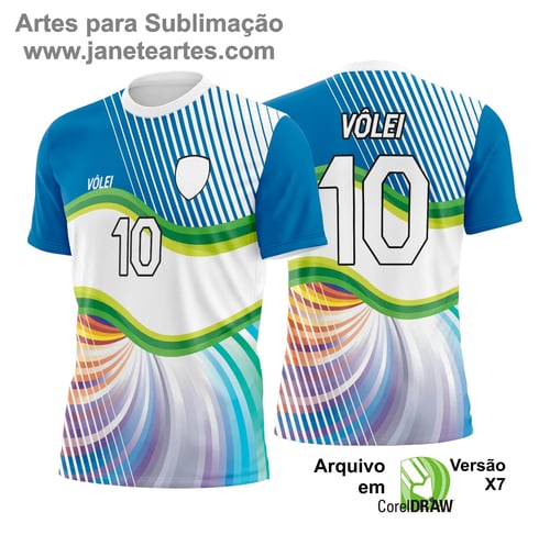 Arte Vetor Camisa de Vôlei - Estampa Camisa de Vôlei