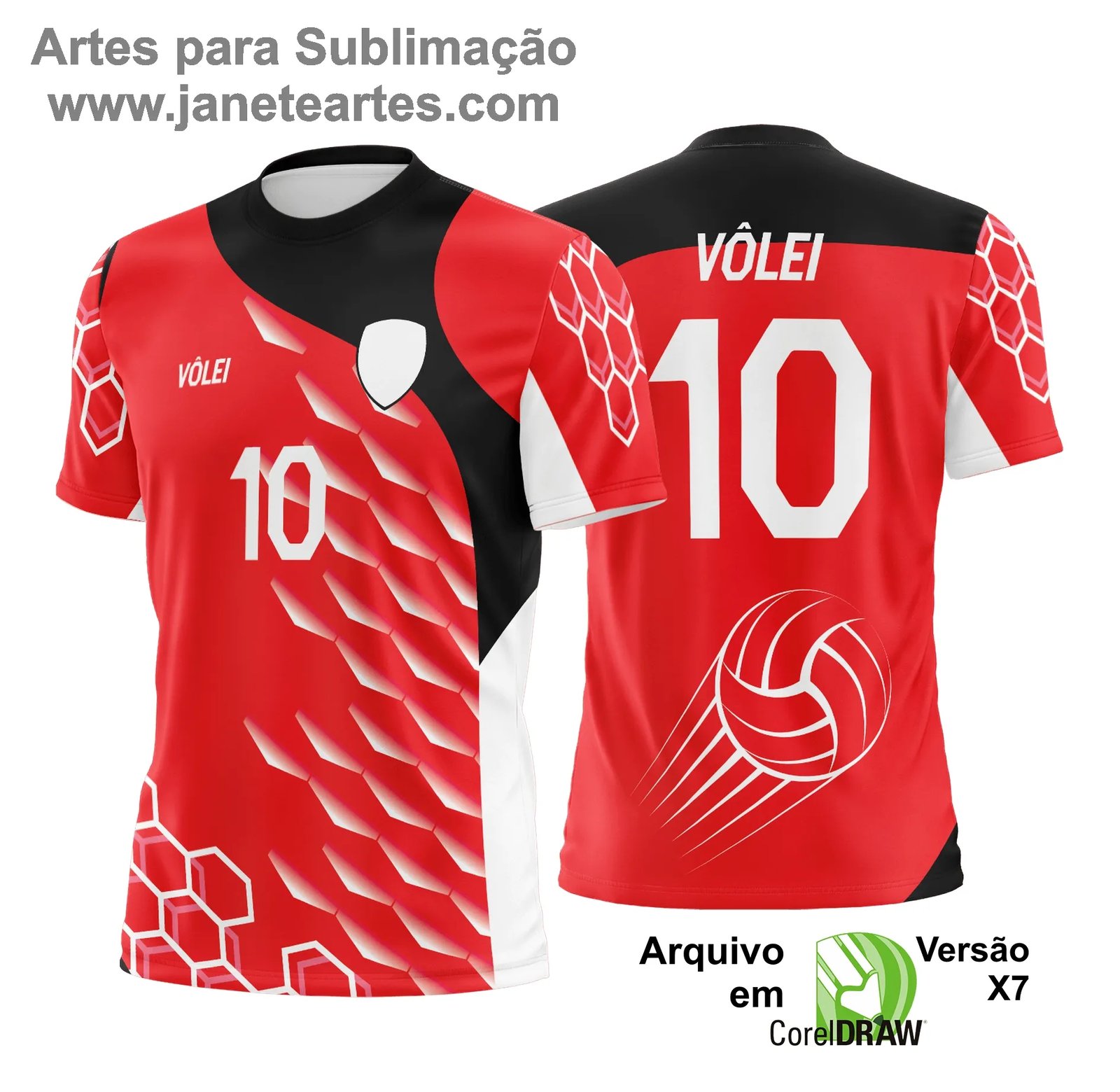 Arte Vetor Camisa de Vôlei - Estampa Camisa de Vôlei