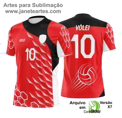 Arte Vetor Camisa de Vôlei - Estampa Camisa de Vôlei