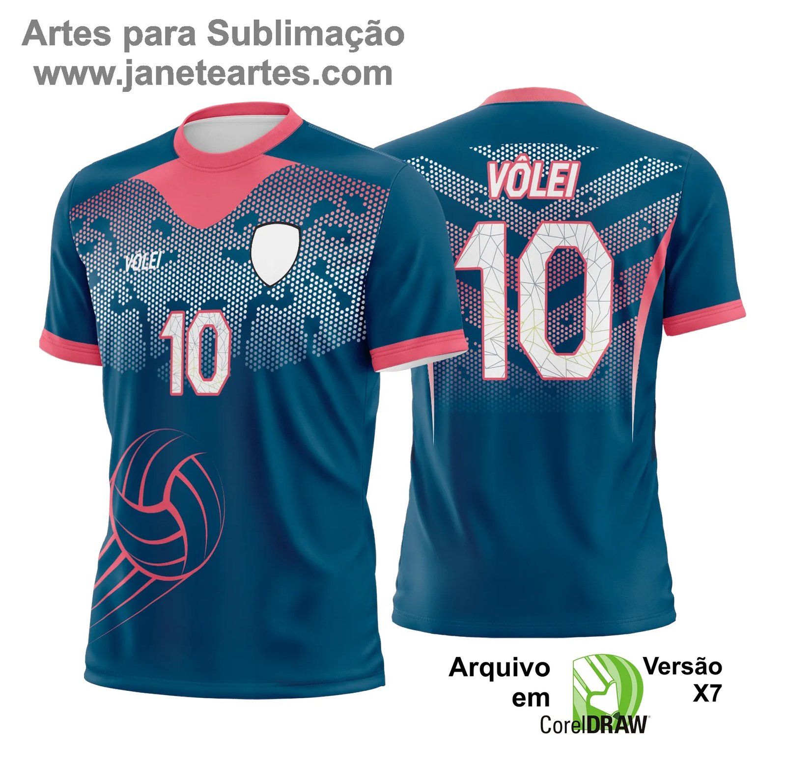 Arte Vetor Camisa de Vôlei - Estampa Camisa de Vôlei