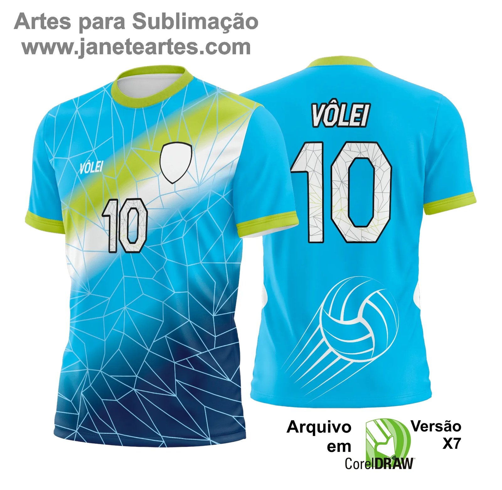 Arte Vetor Camisa de Vôlei - Estampa Camisa de Vôlei